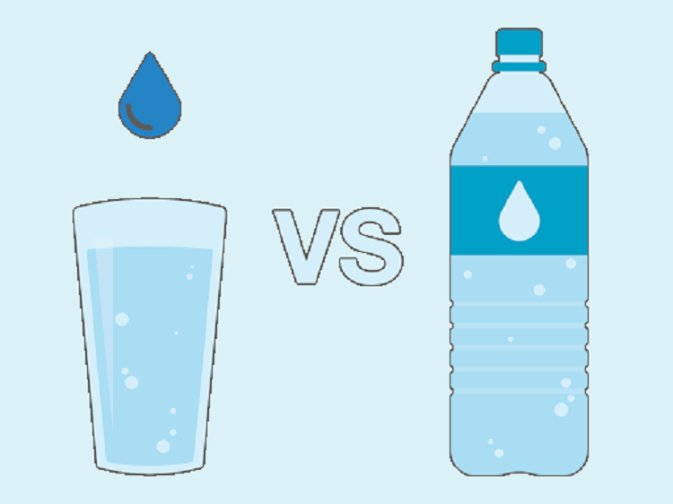 مقایسه آب معدنی با آب دستگاه تصفیه
